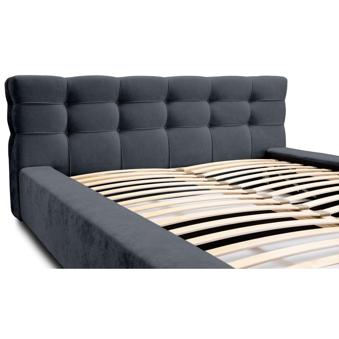 Trae Mobler Grace 180 x 200 cm Gestoffeerd Bed Donkerblauw