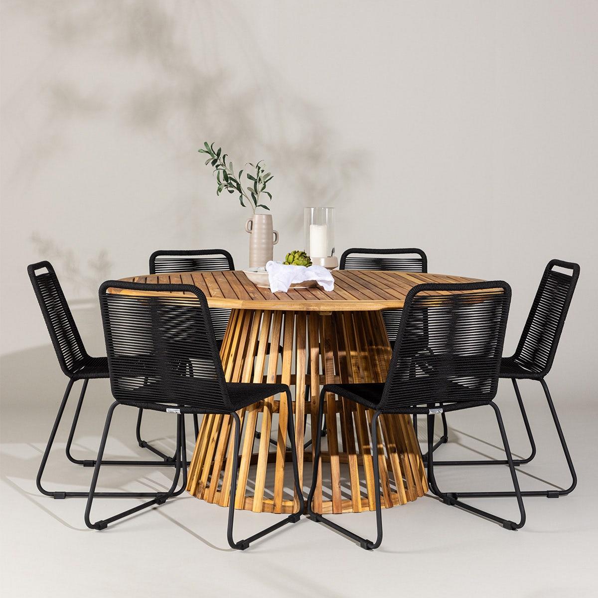 Nest outdoor Tobias Ronde Houten Tuintafel Naturel - Ø 150 cm