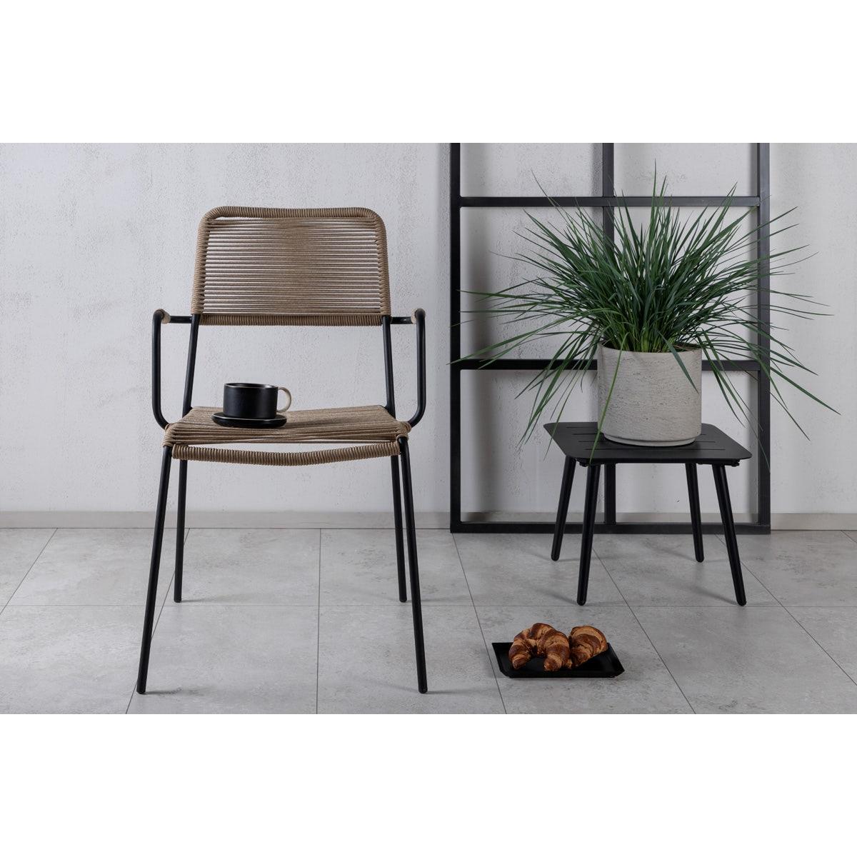 Nest outdoor Jana aluminium tuinstoel naturel - met armleuningen