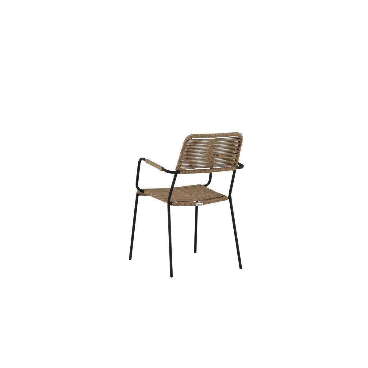 Nest outdoor Jana aluminium tuinstoel naturel - met armleuningen