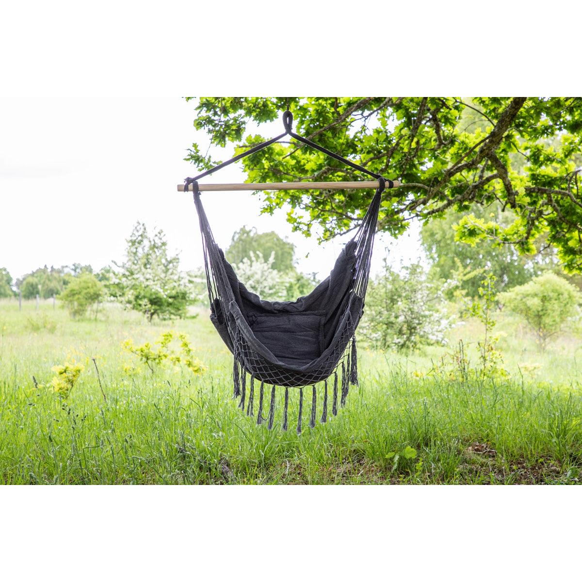 Nest outdoor Colin katoenen tuin hangstoel donkergrijs