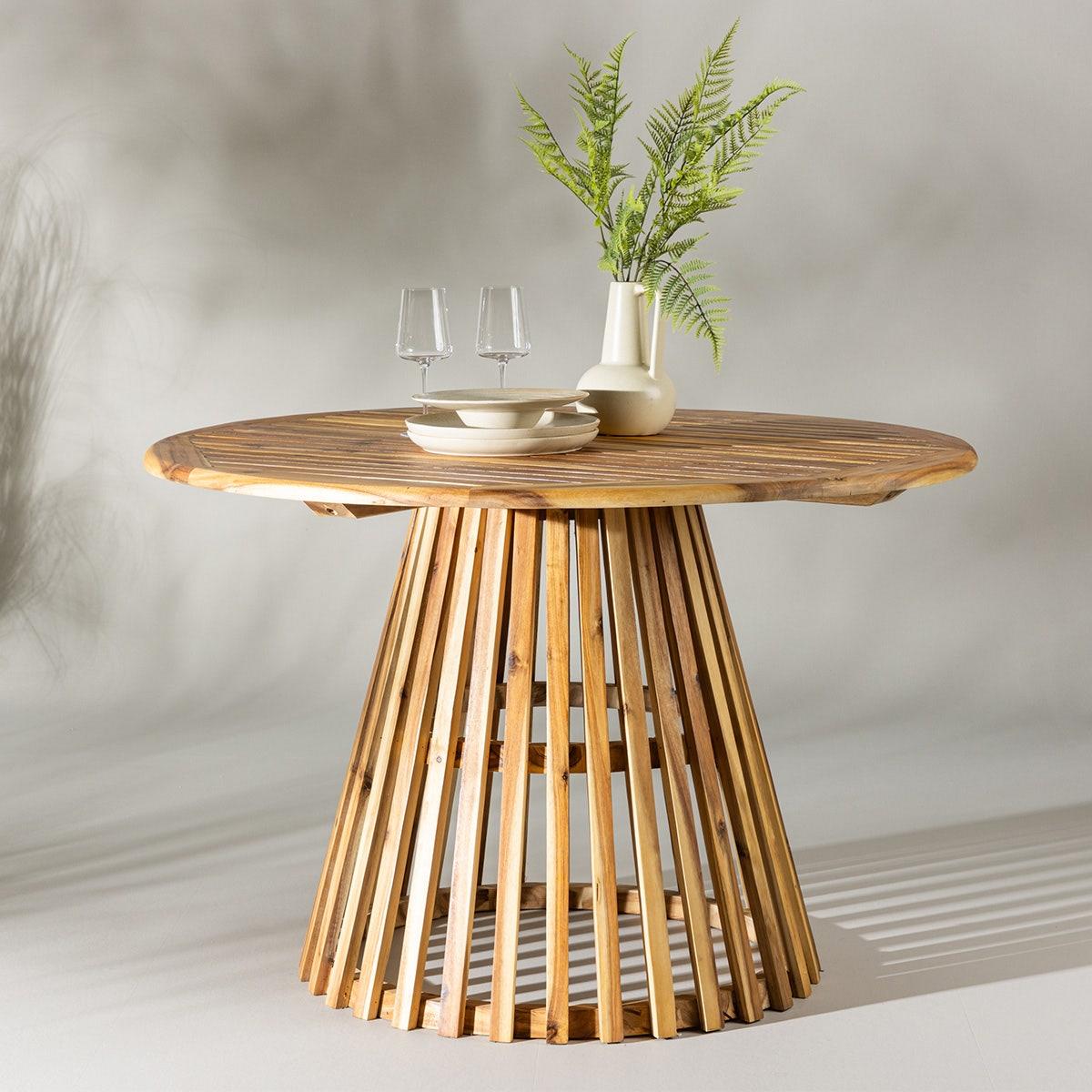 Nest outdoor Malin Ronde Houten Tuintafel Acaciahout - Ø 120 cm