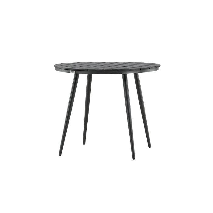 Nest outdoor Aaron tuintafel polywood zwart - Ø90 cm