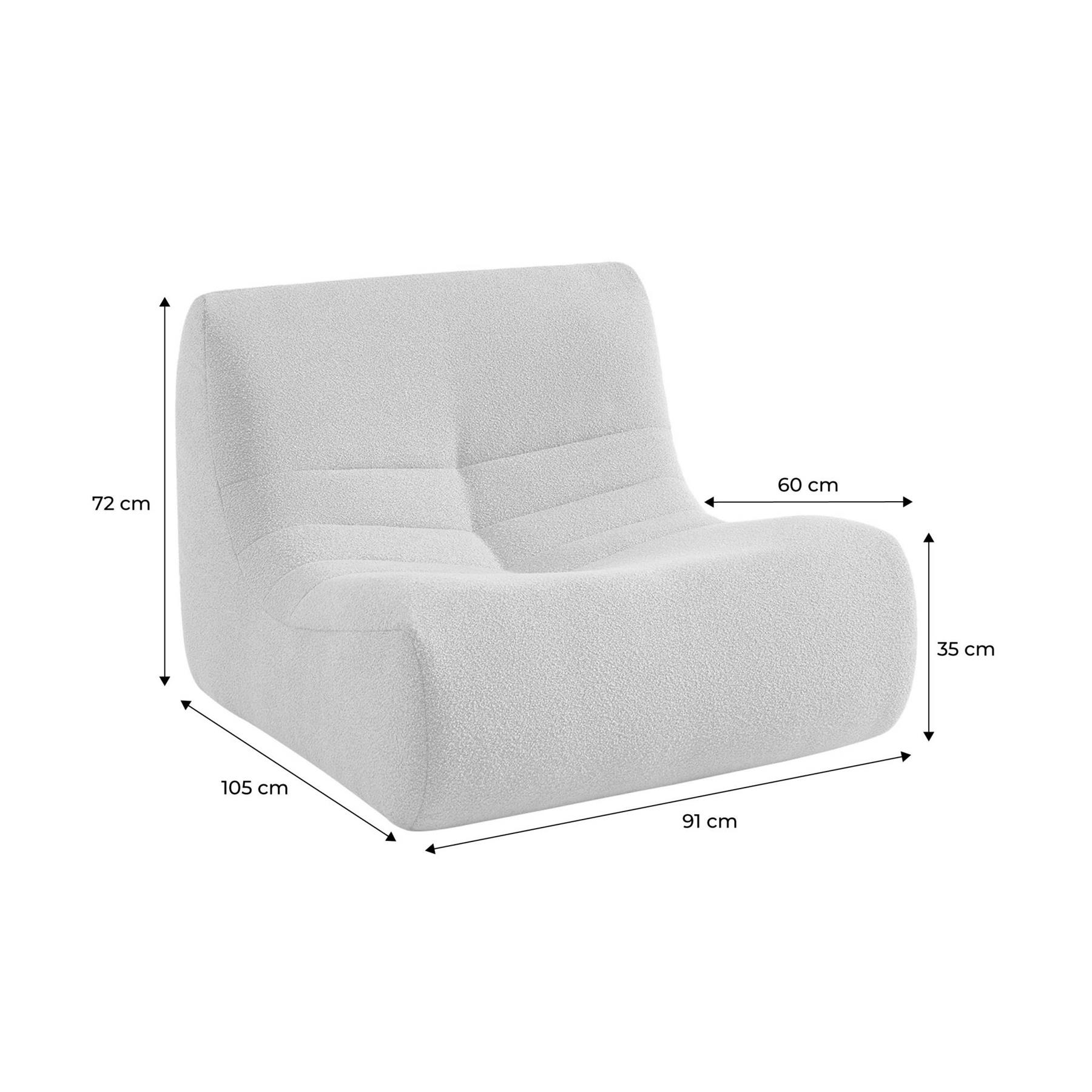 sweeek - Fauteuil, B 91 x D 105 x H 72cm
