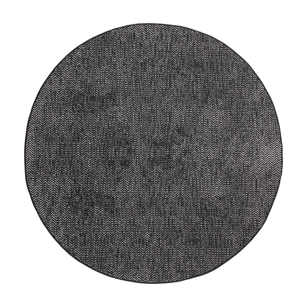 Interieur05 Buitenkleed Dahl Zwart Rond 200cm