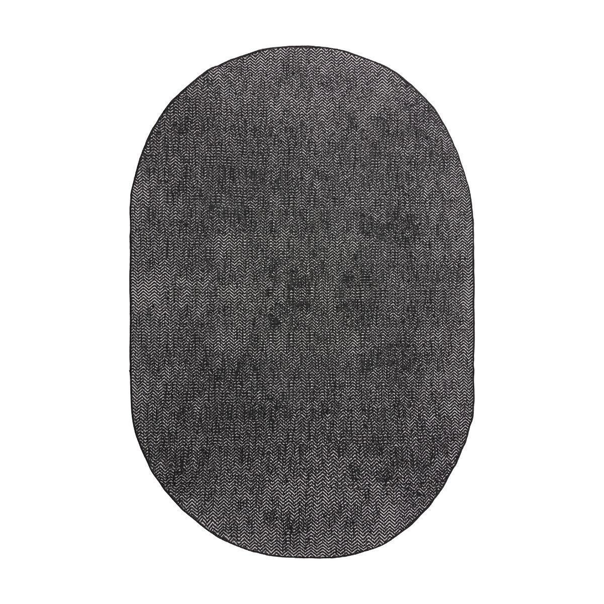 Interieur05 Buitenkleed Dahl Zwart Ovaal 160x230cm