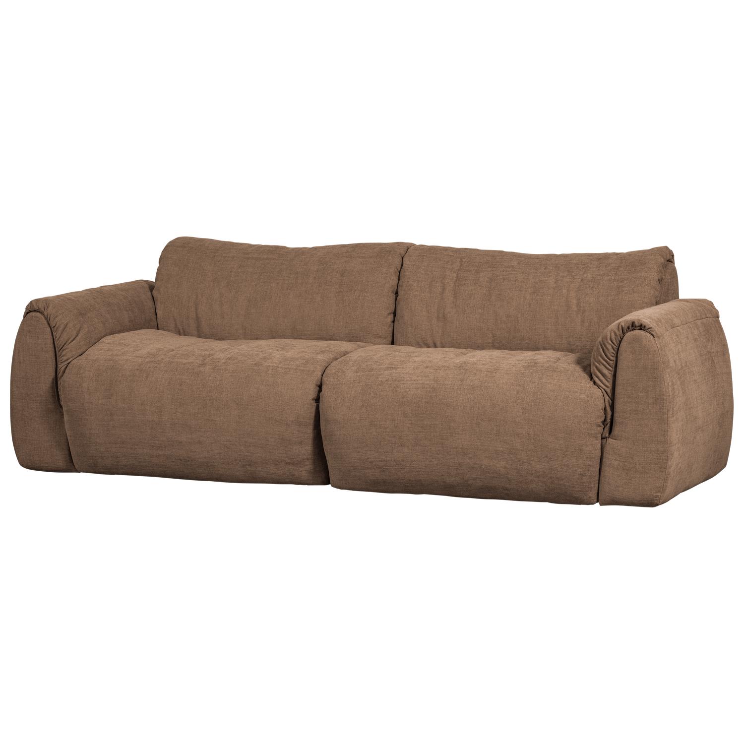WOOOD Baggy 2-Zits Bank - Geweven Chenille - Bruin - 81x228x102