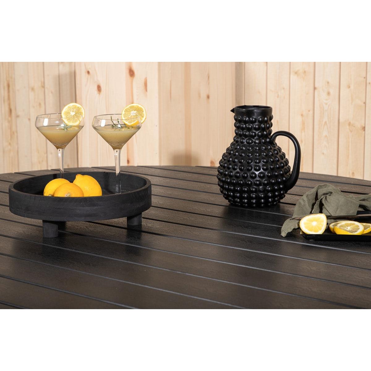 Nest outdoor Aaron tuintafel polywood zwart - Ø150 cm