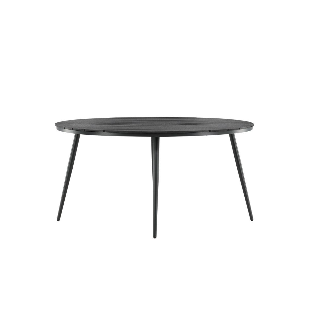 Nest outdoor Aaron tuintafel polywood zwart - Ø150 cm