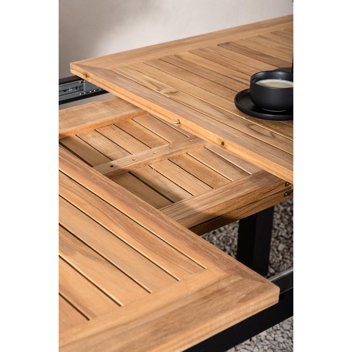 Nest outdoor Arvin Uitschuifbare Tuintafel met Teakhouten Blad