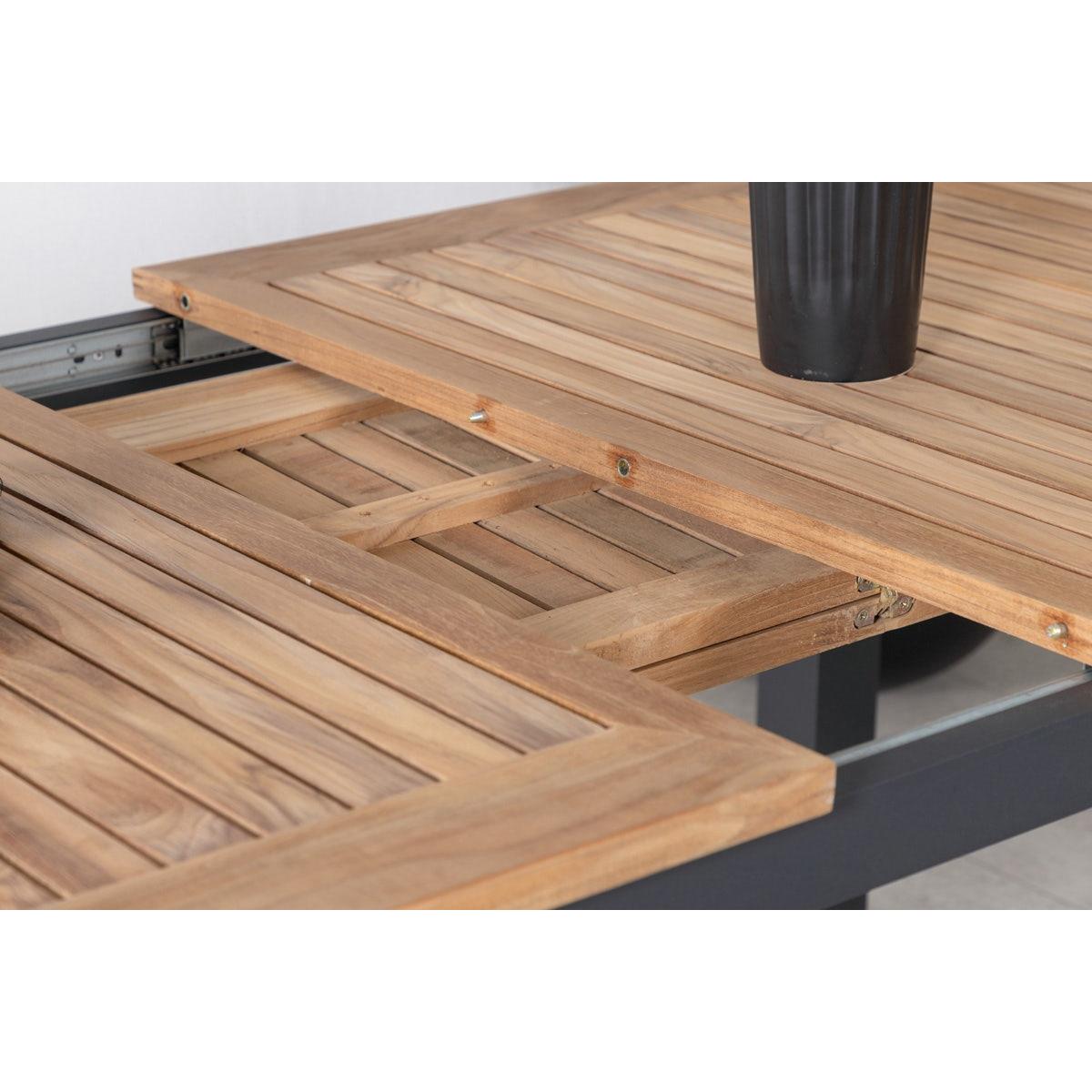 Nest outdoor Arvin Uitschuifbare Tuintafel met Teakhouten Blad