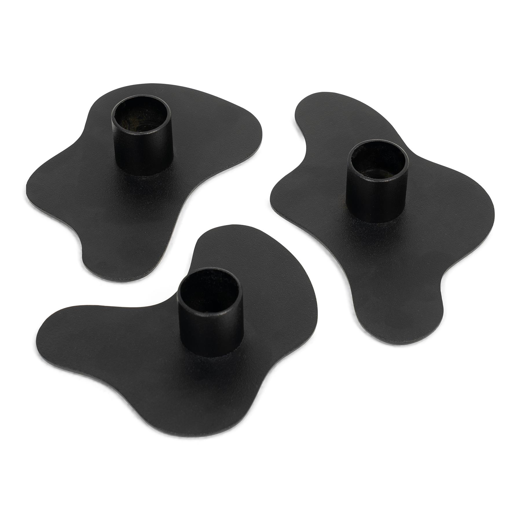 MELT Kandelaar set van 3 - Zwart