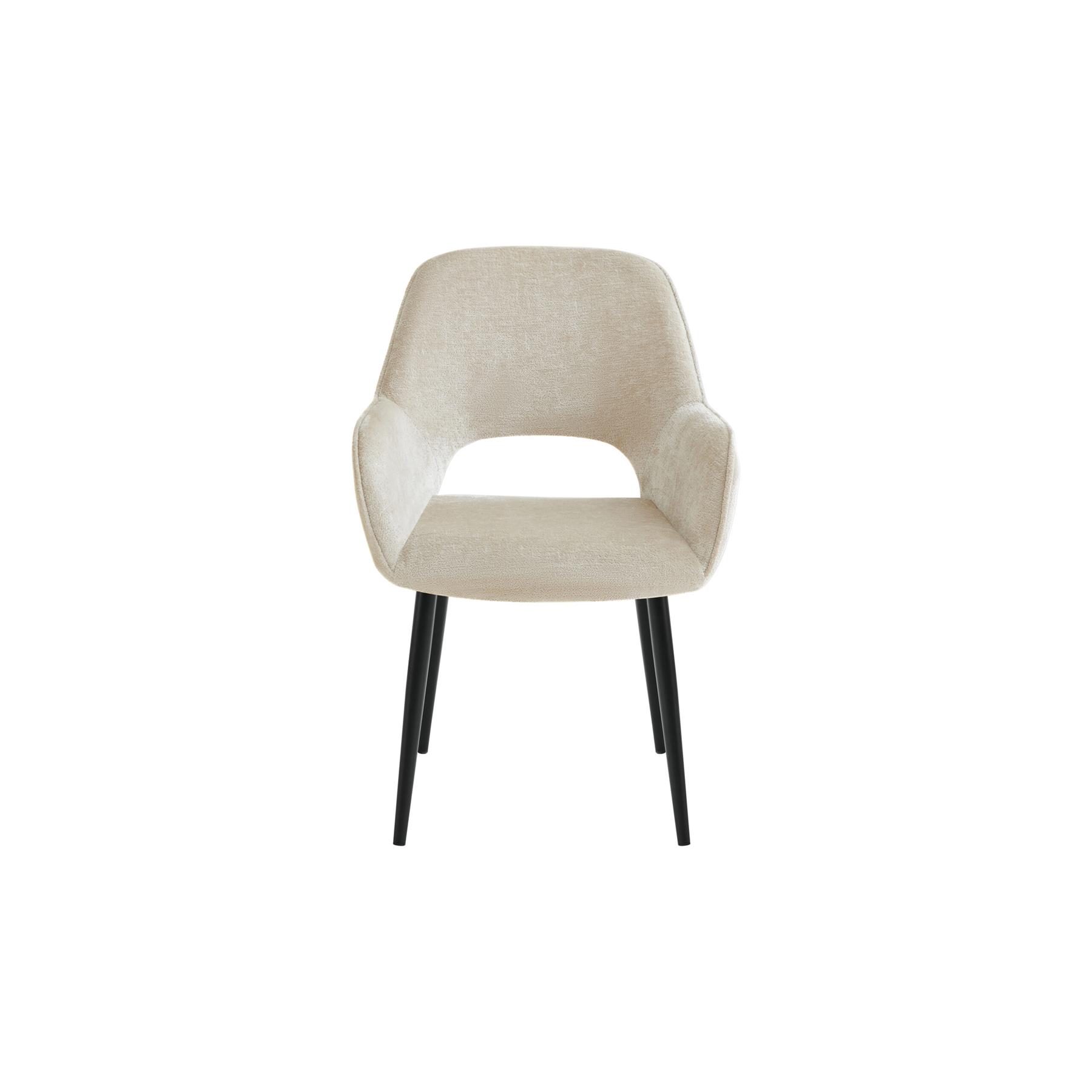 Furnihaus Eetkamerstoelen met armleuning Levi Beige Stof - Set van 2