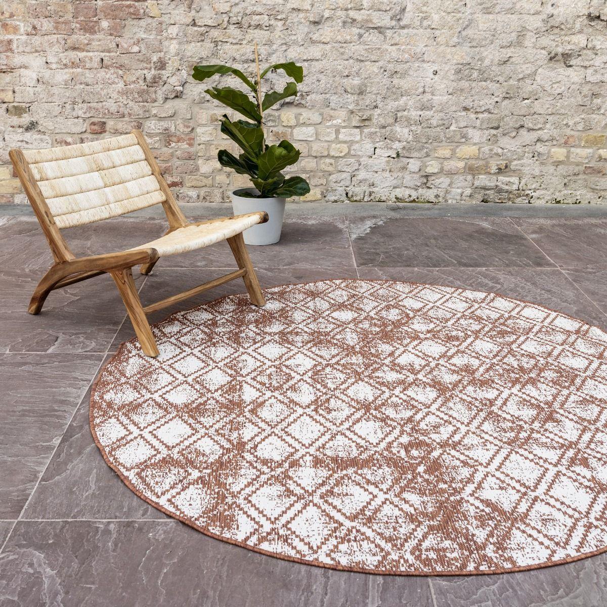Buiten vloerkleed Frost - Roest|Wit - EVA Interior 240 Ø - (XL)