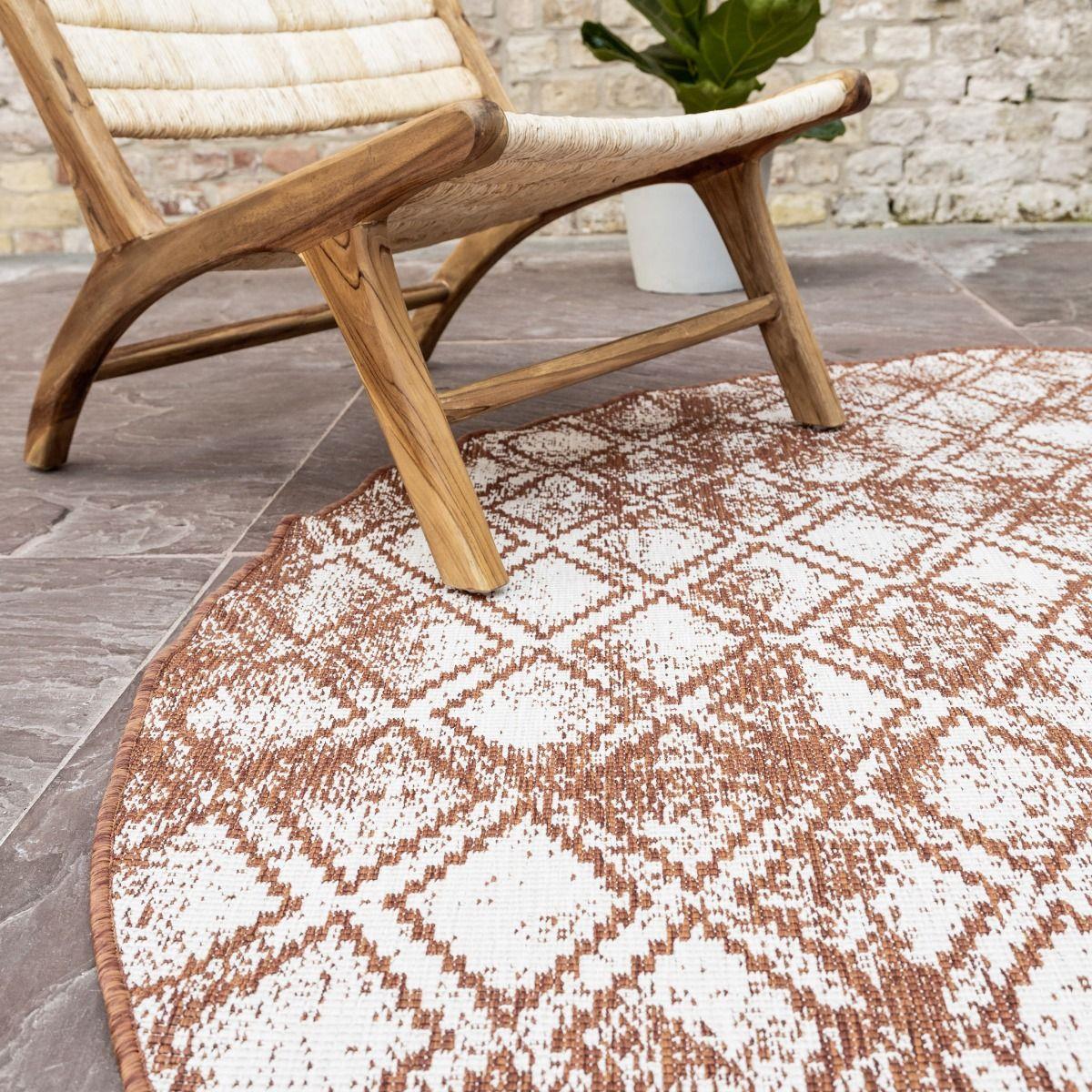 Buiten vloerkleed Frost - Roest|Wit - EVA Interior 240 Ø - (XL)