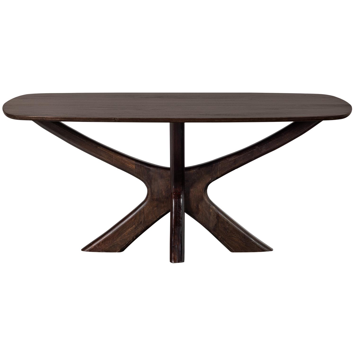 WOOOD Bridge Eettafel - Mangohout - Walnoot - 76x180x100
