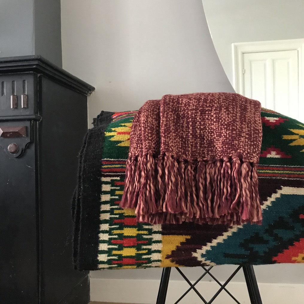 Malagoon Marble Plaid - Bordeaux 