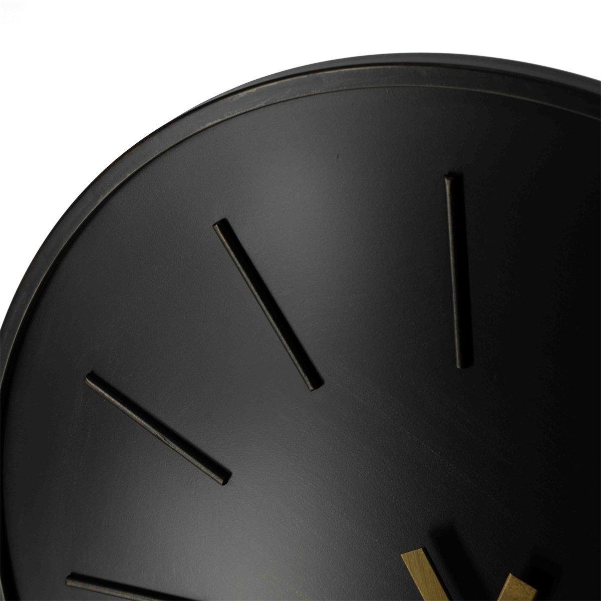 Vtw Living - Wandklok Metaal Antraciet - Klok - 60 x 60 x 3,5cm