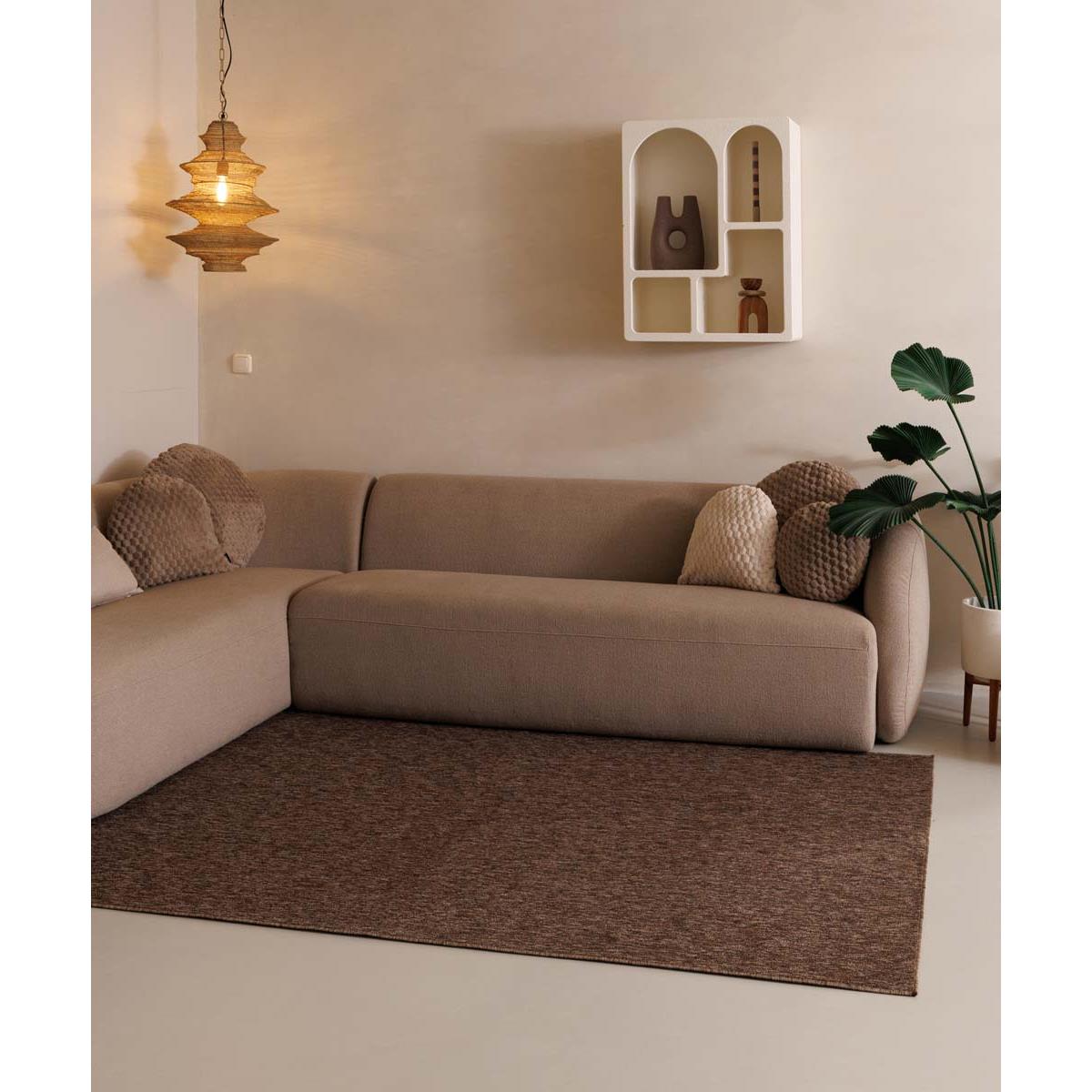 Tapeso Laagpolig vloerkleed Lush - bruin - 300x400 cm