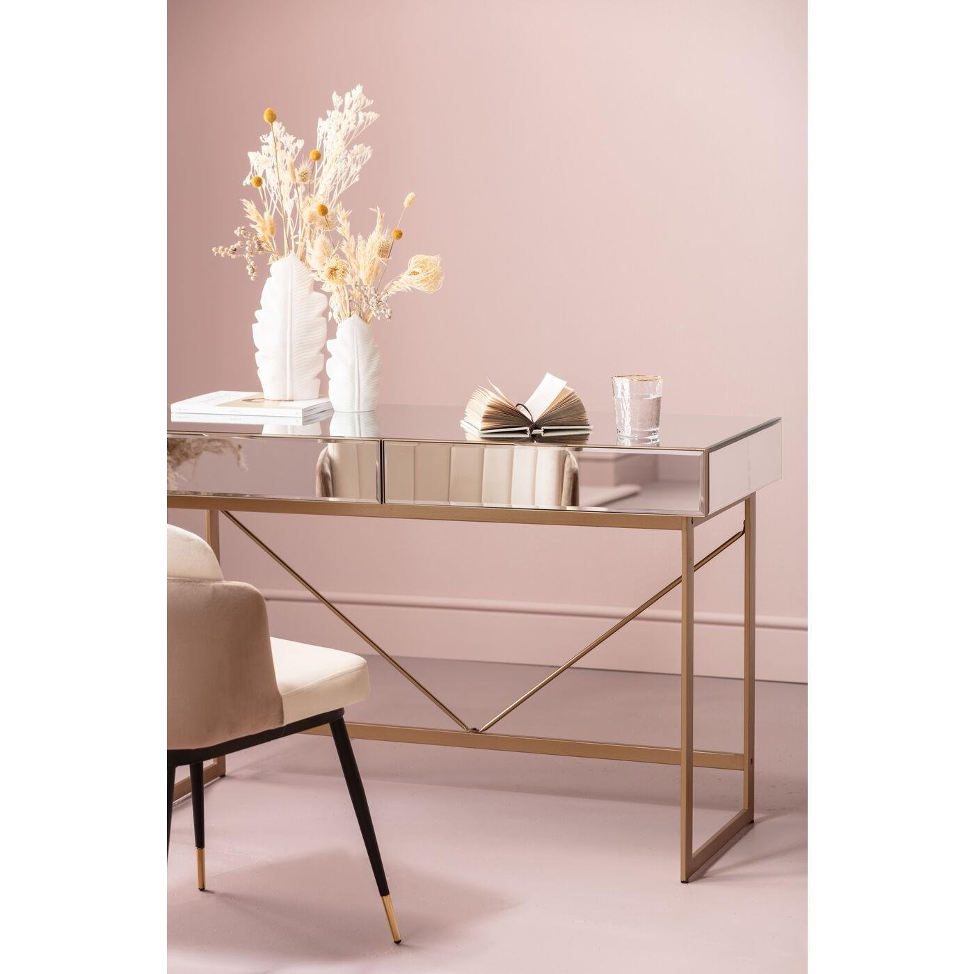 Kare Design Soran bureau goud 120x50cm