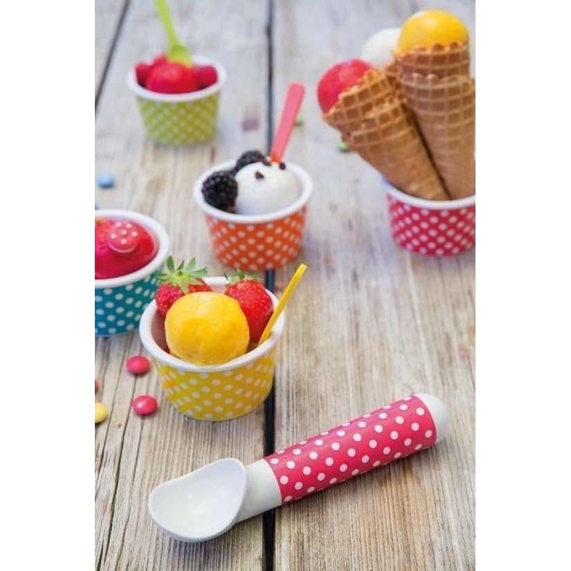 Zak!Designs Dotty Ijsbak met Lepel Ø 8 cm Set van 2 Stuks