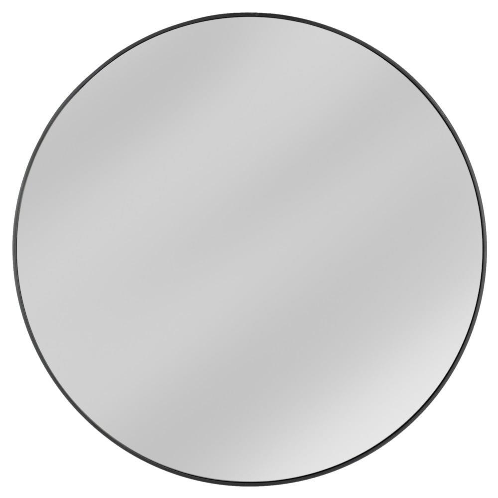 Vtw Living - Spiegel Rond 70 cm - Wandspiegel Zwart - Zwarte Rand