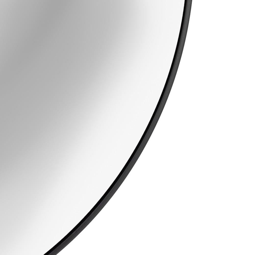 Vtw Living - Spiegel Rond 70 cm - Wandspiegel Zwart - Zwarte Rand