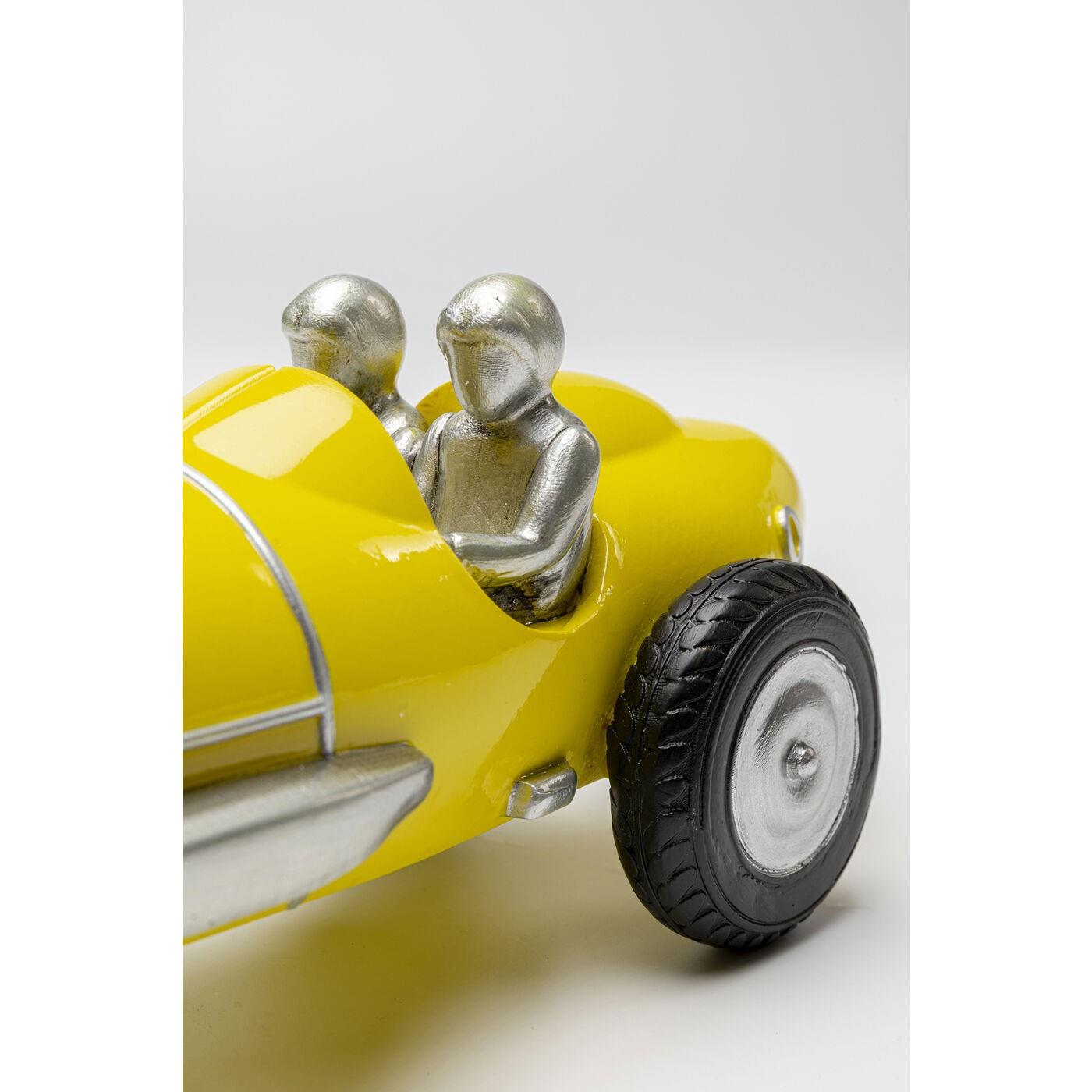 Kare Decofiguur Racing Car Yellow 9cm