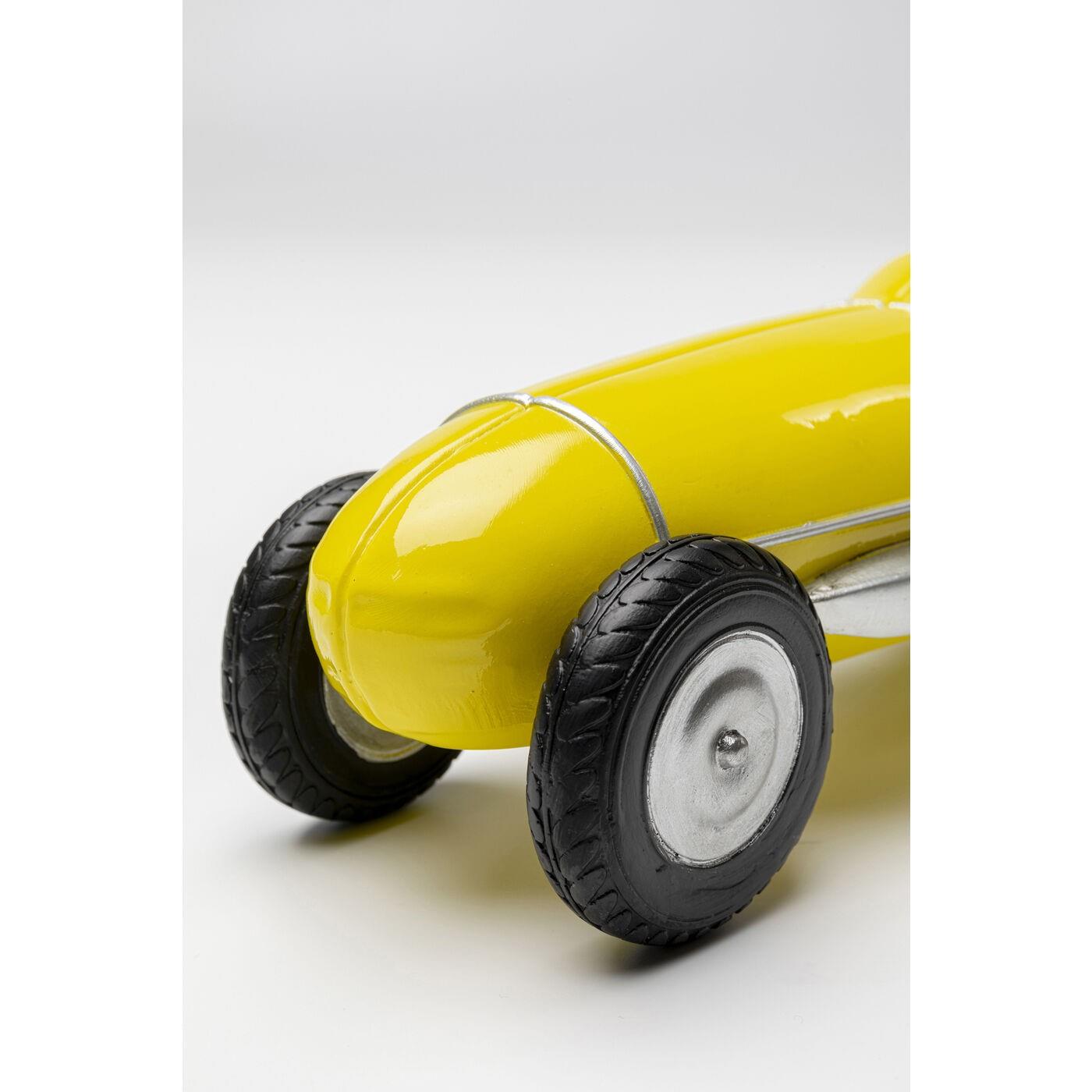 Kare Decofiguur Racing Car Yellow 9cm