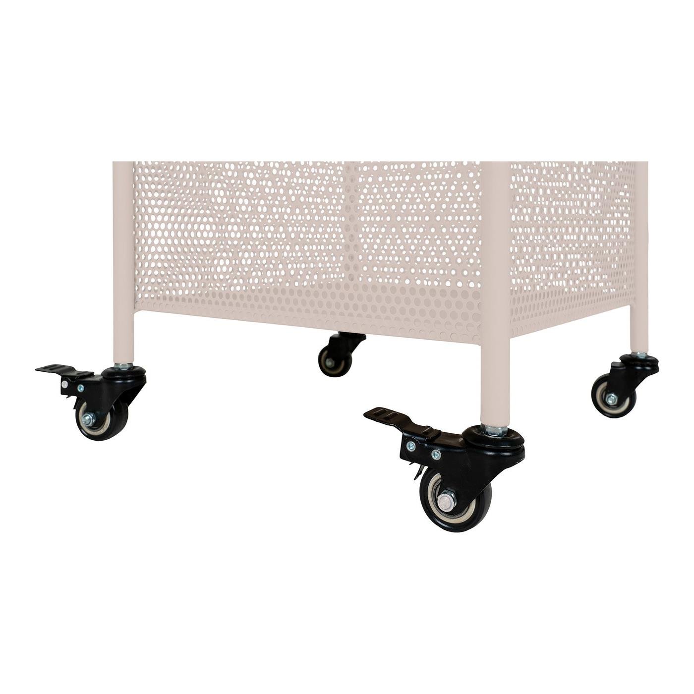 House Nordic - Bijzettafel Zand Staal - 35x35x106cm - Torres