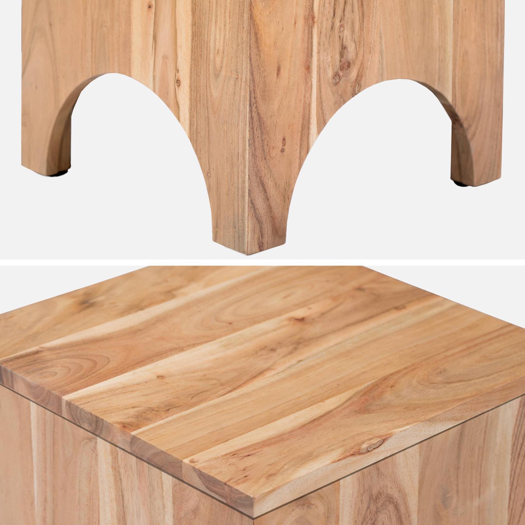 sweeek - Acacia houten bijzettafel, nachtkastje