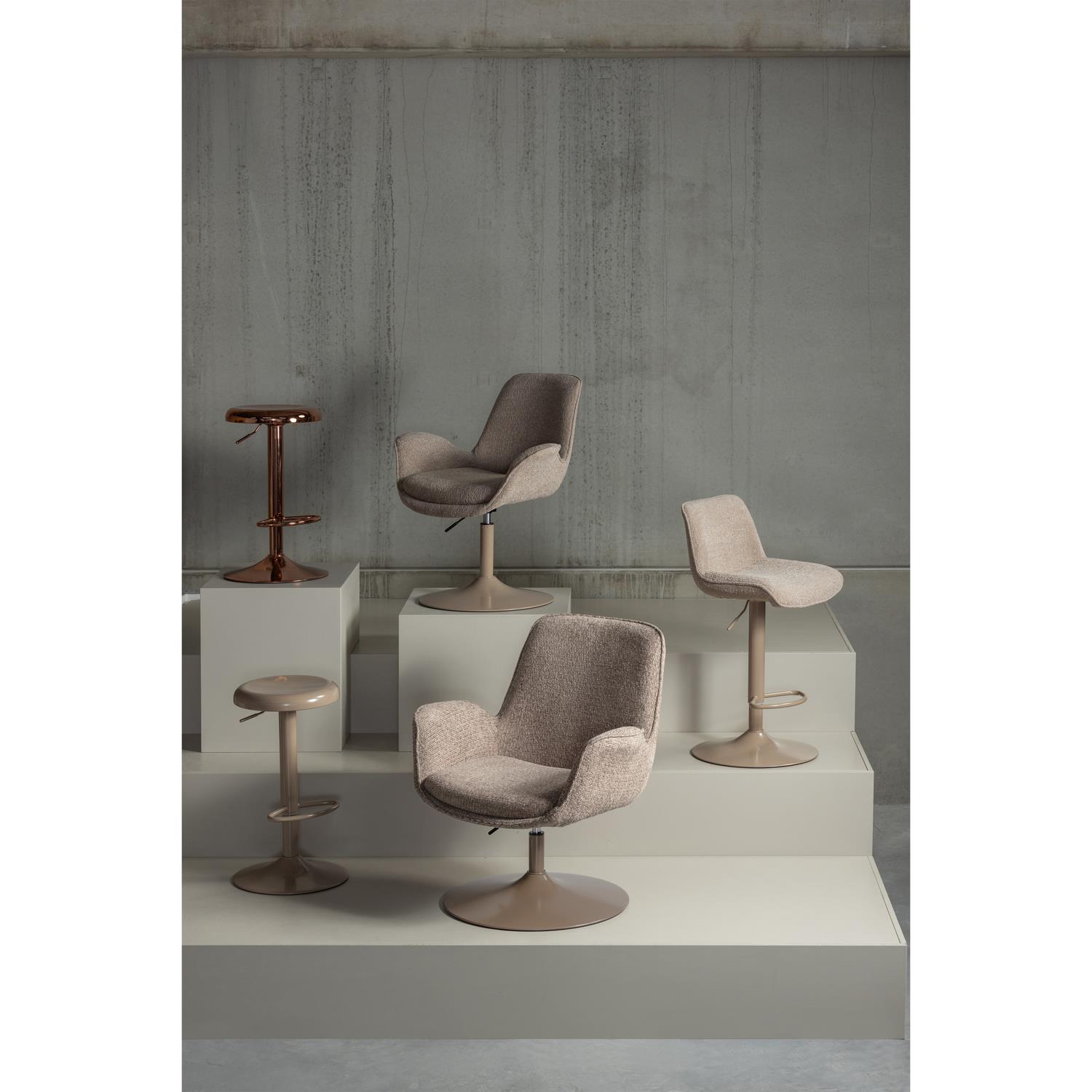 WOOOD Marten In Hoogte Verstelbare Fauteuil - Zand - 91x79x76