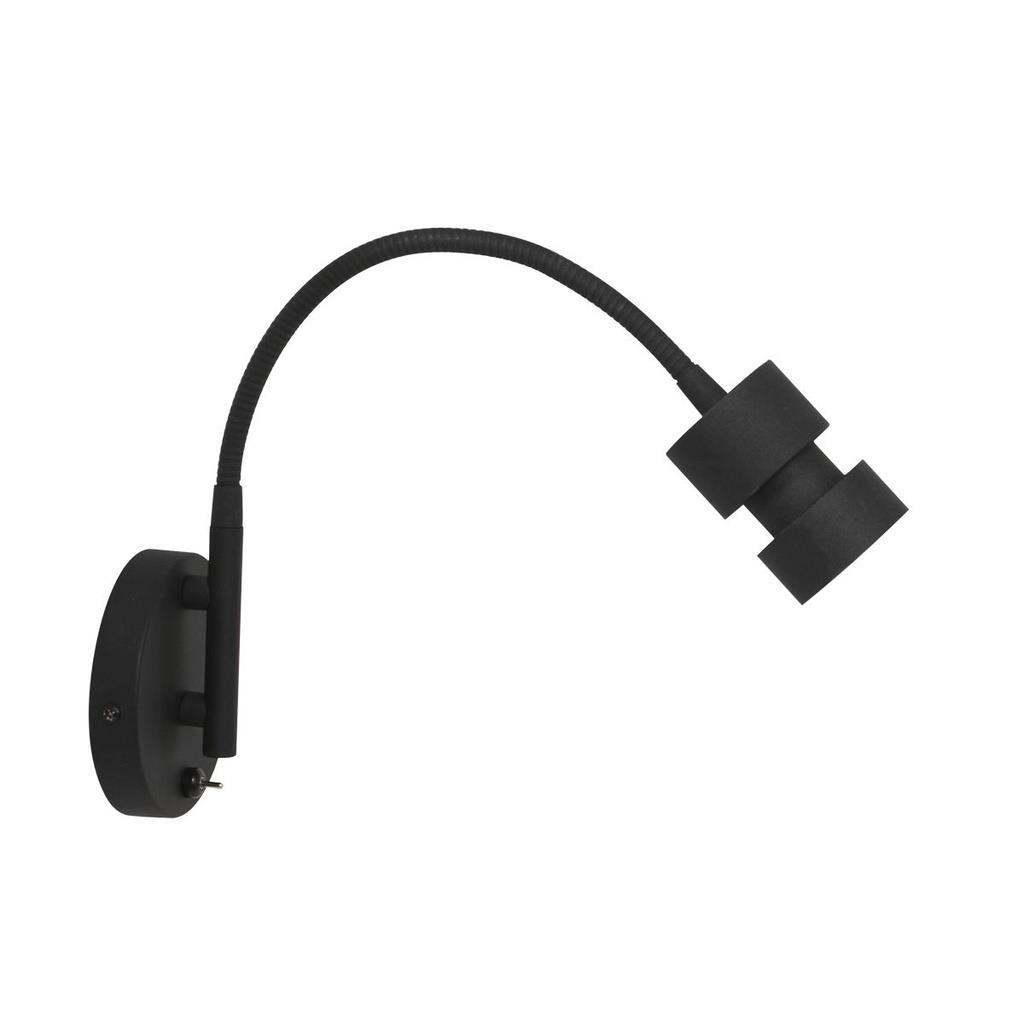Steinhauer Wandlamp Natasja Zwart Flex 4.9 Watt Incl. Schakelaar