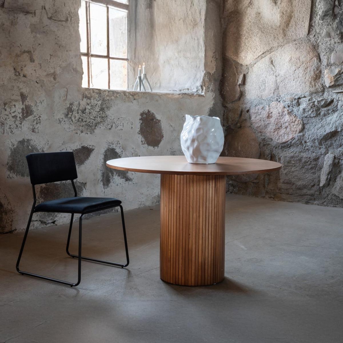 Fjôrd - Eettafel Bruin Rond - 110x110x75cm - Bianca