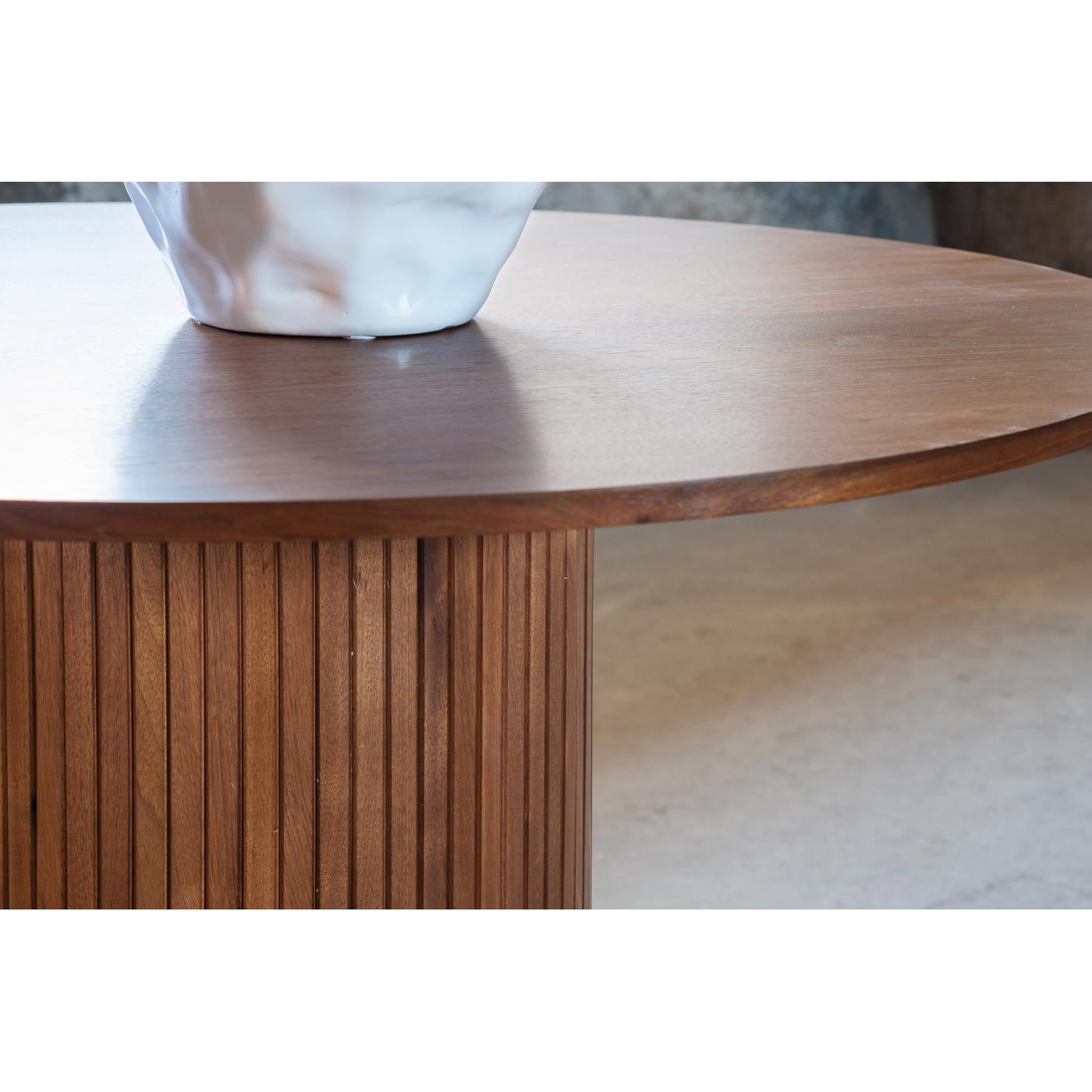 Fjôrd - Eettafel Bruin Rond - 110x110x75cm - Bianca