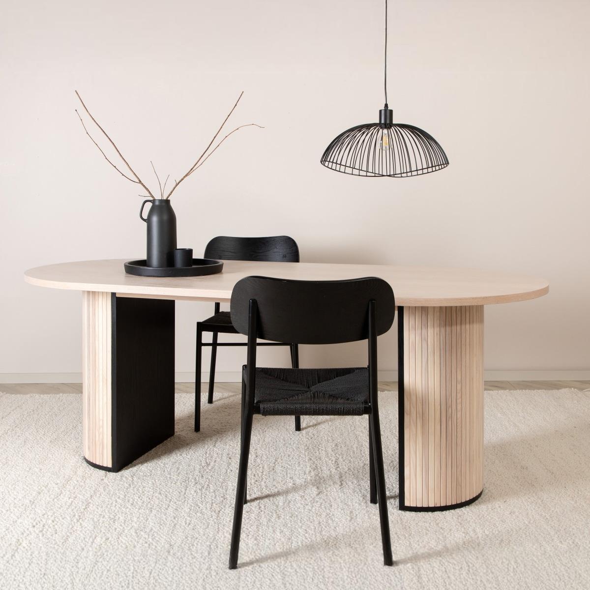 Fjôrd - Eettafel Beige Ovaal - 200x90x75cm - Bianca