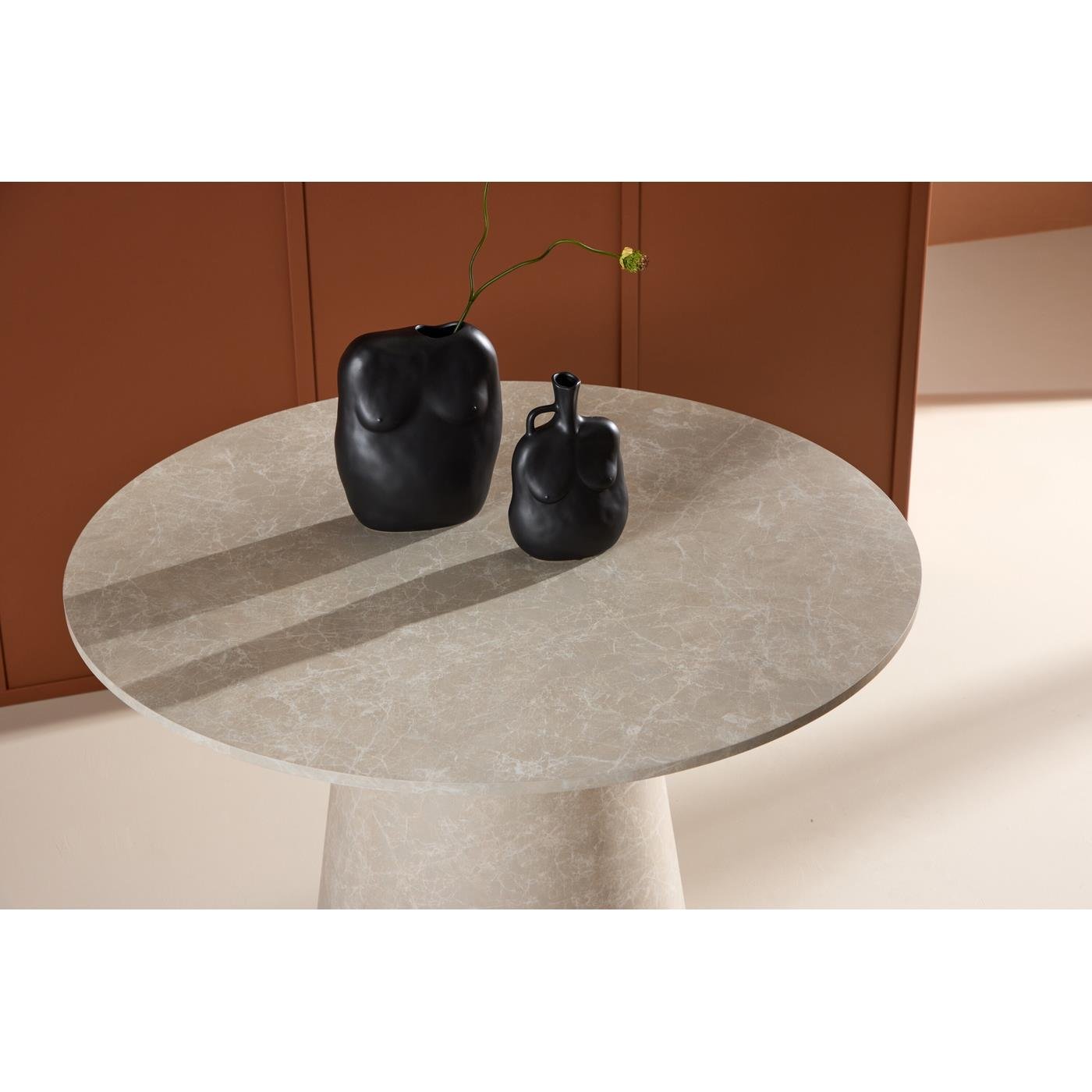 Fjôrd - Eettafel Rond Marmerlook - Ø120x75 cm - Lanzo