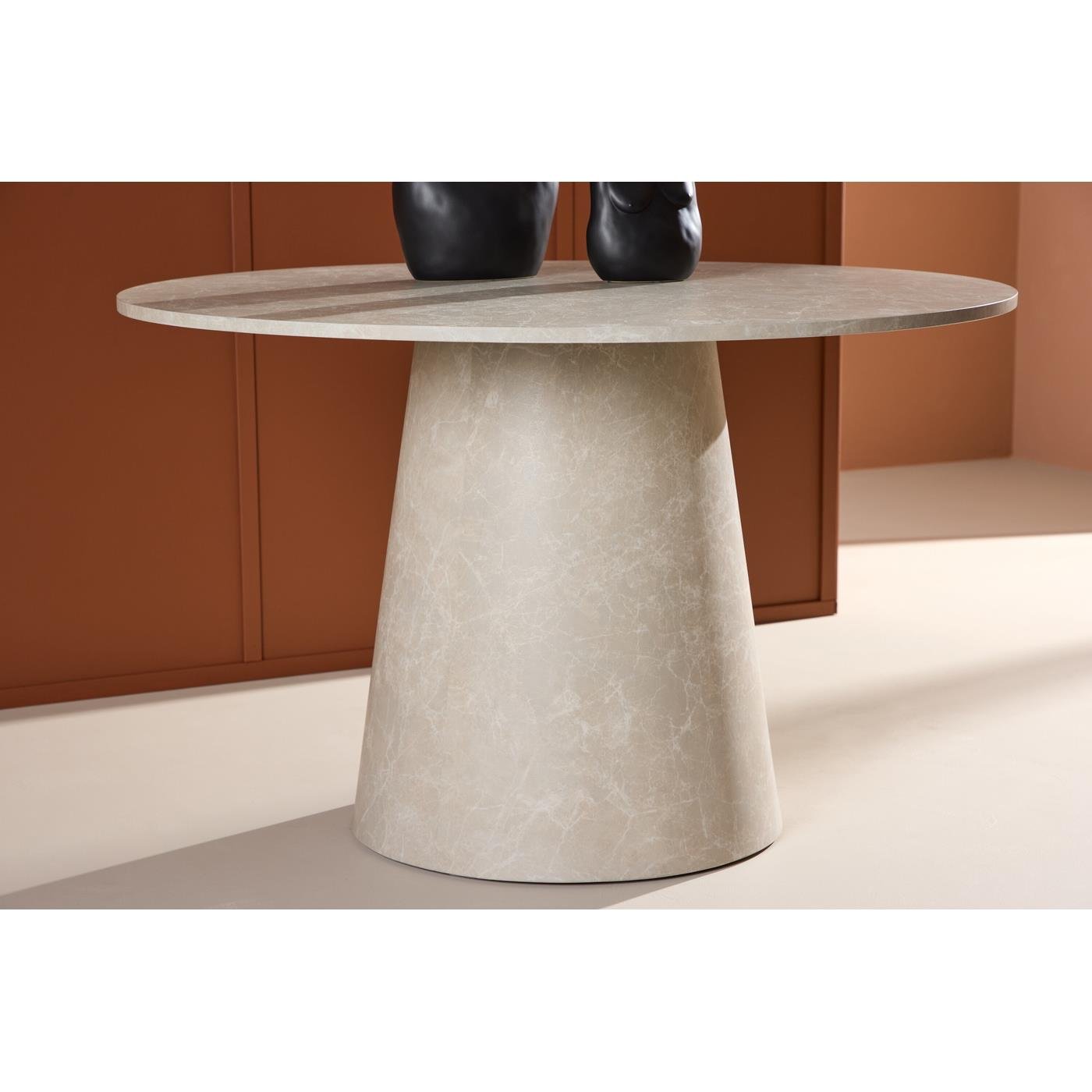 Fjôrd - Eettafel Rond Marmerlook - Ø120x75 cm - Lanzo