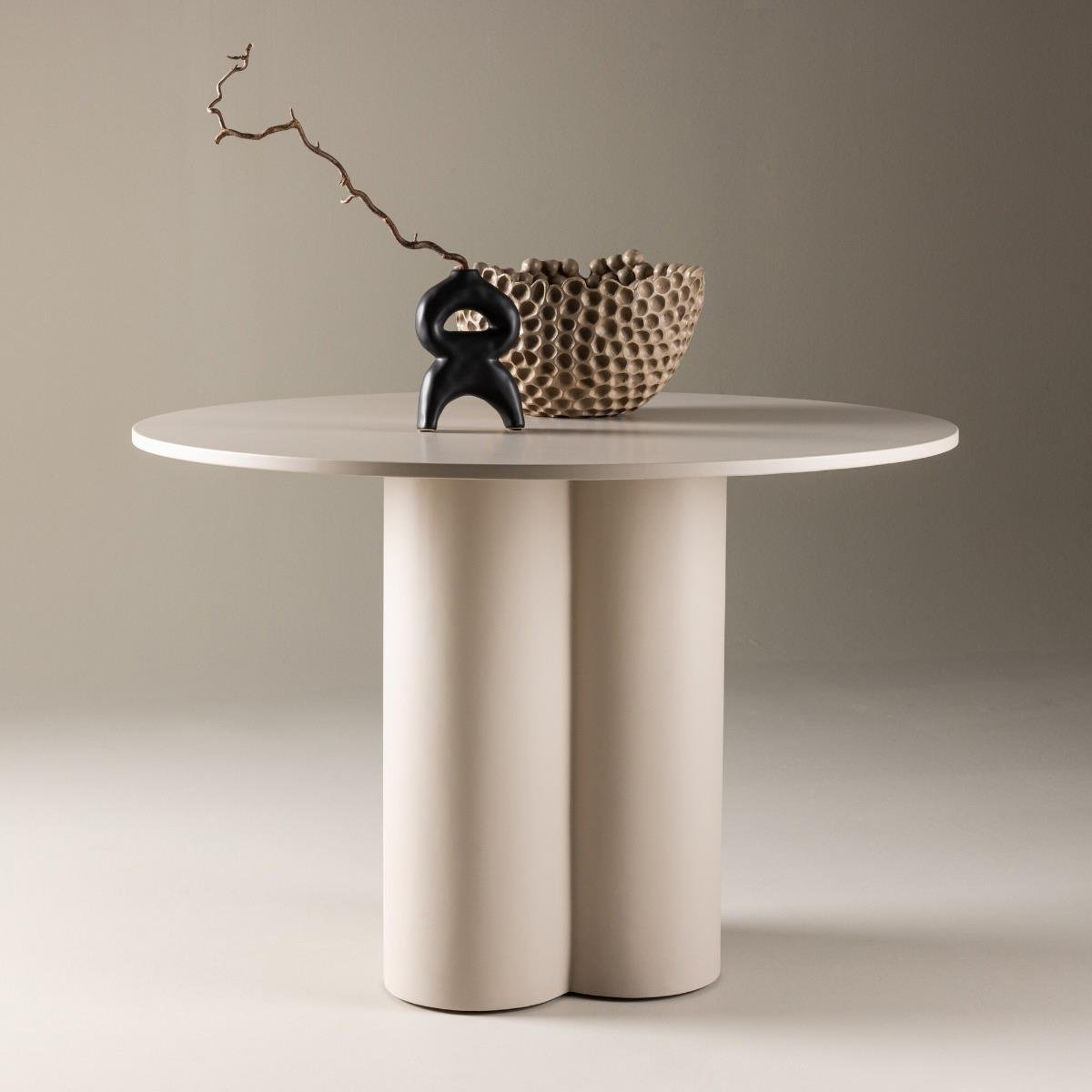 Fjôrd - Eettafel Beige Rond - Ø110x76cm - Olivia