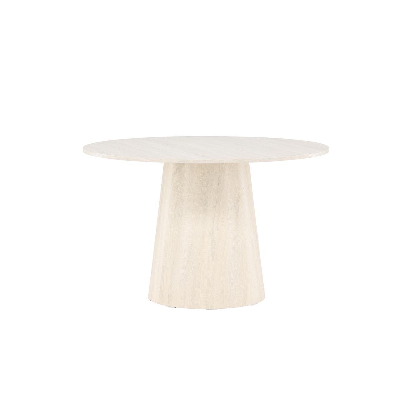 Fjôrd - Eettafel Rond Whitewash - Ø120x75 cm - Lanzo