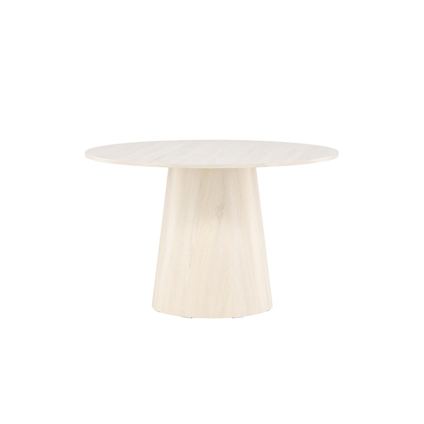 Fjôrd - Eettafel Rond Whitewash - Ø120x75 cm - Lanzo
