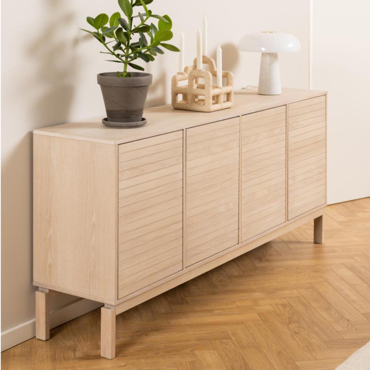 Rebellenclub Nampa Dressoir - 180 x 80 cm - Licht Eiken