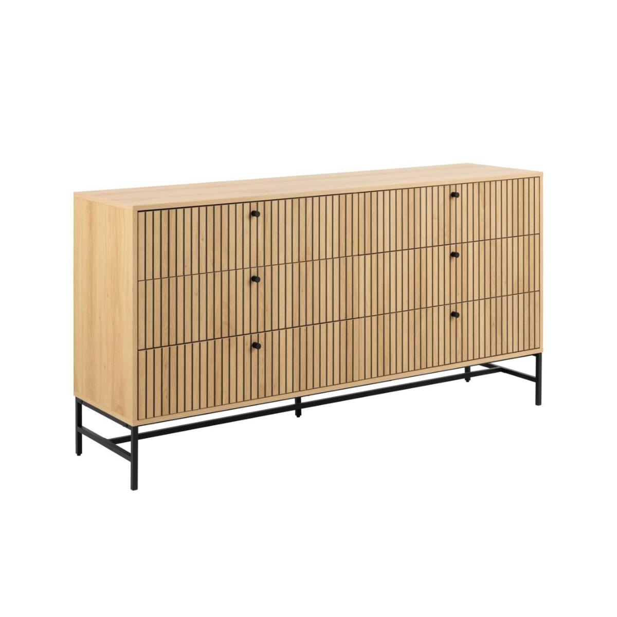 Rebellenclub Risley Ladekast - 158 x 80 cm - Licht Eiken