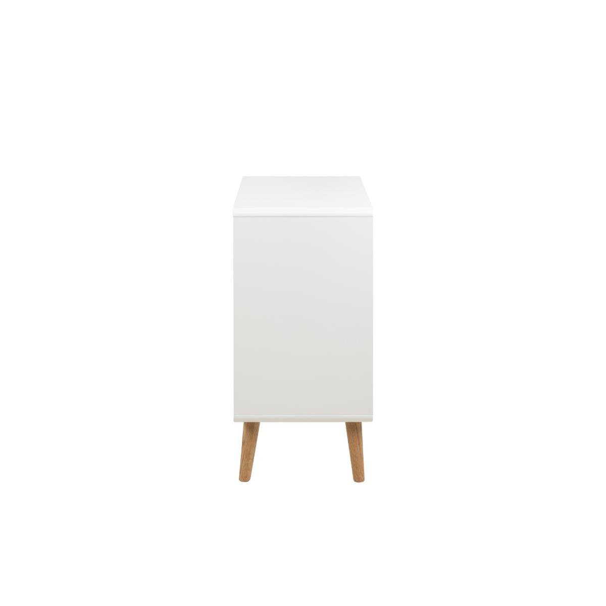 Rebellenclub Caicos Ladekast - 80 x 40 cm - Wit Met Eiken