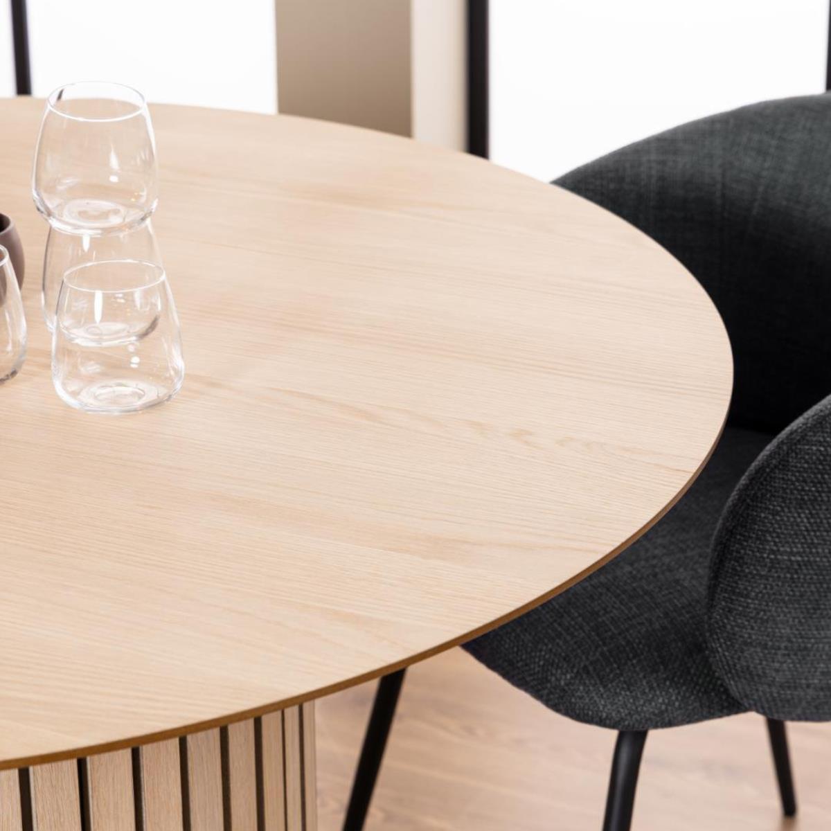 Rebellenclub Nampa Eetkamertafel - ø120 cm - Licht Eiken