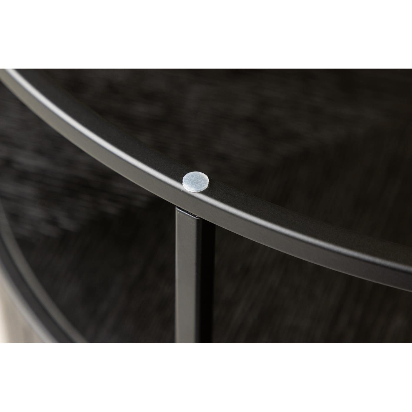 Fjôrd - Salontafel Bovall Zwart Helder Glas ⌀90cm