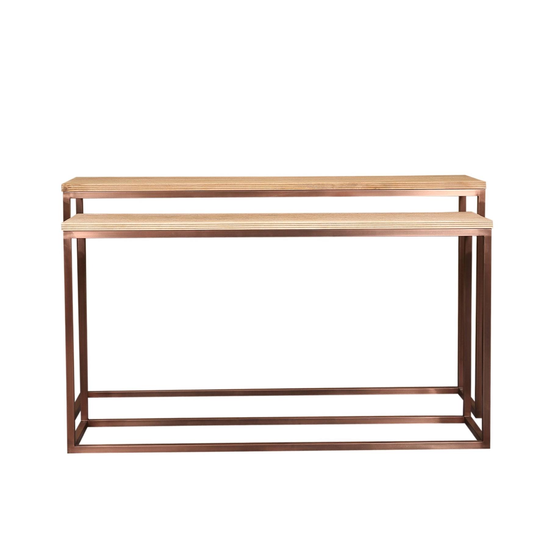 PTMD Zoah Copper mango wood rectangle sidetable SV2