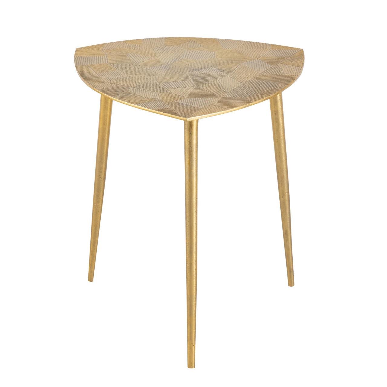 SVJ Bijzettafel - 40 x 40 x 45 cm - Aluminium - Goud - Set van 4