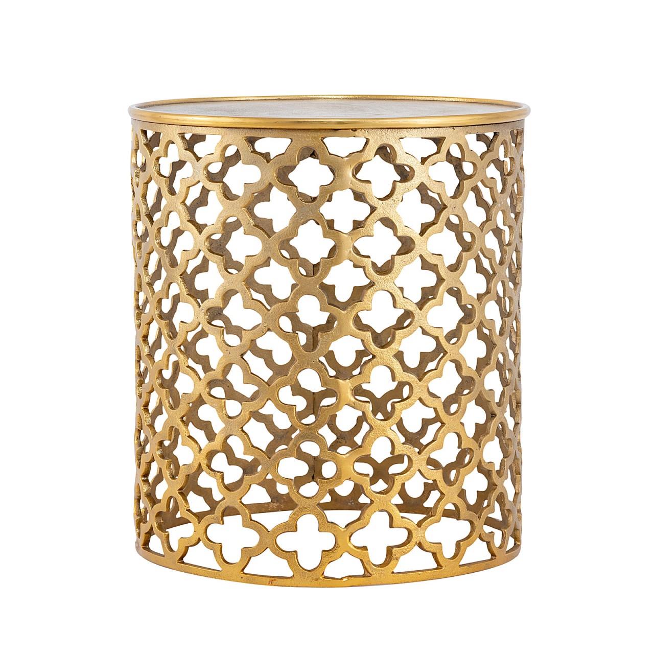 SVJ Bijzettafel Rond - 41 x 41 x 48 cm - Aluminium - Goud