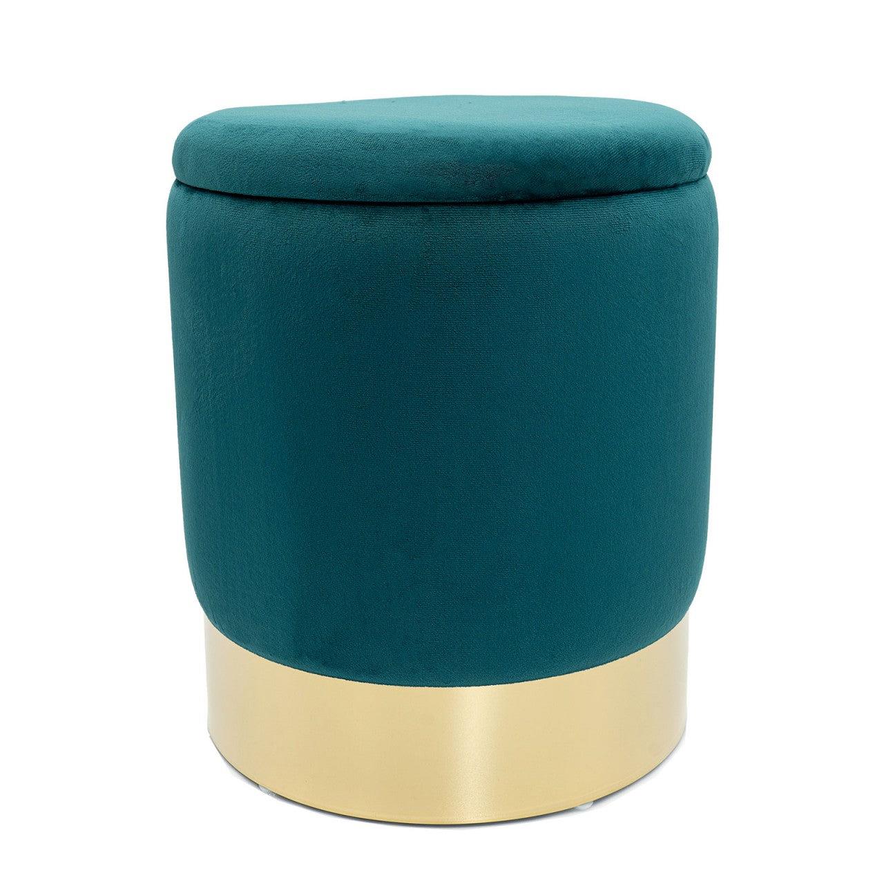 SVJ Kruk Rond - 31 x 31 x 38 cm - Polyester - Blauw